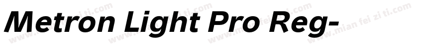 Metron Light Pro Reg字体转换